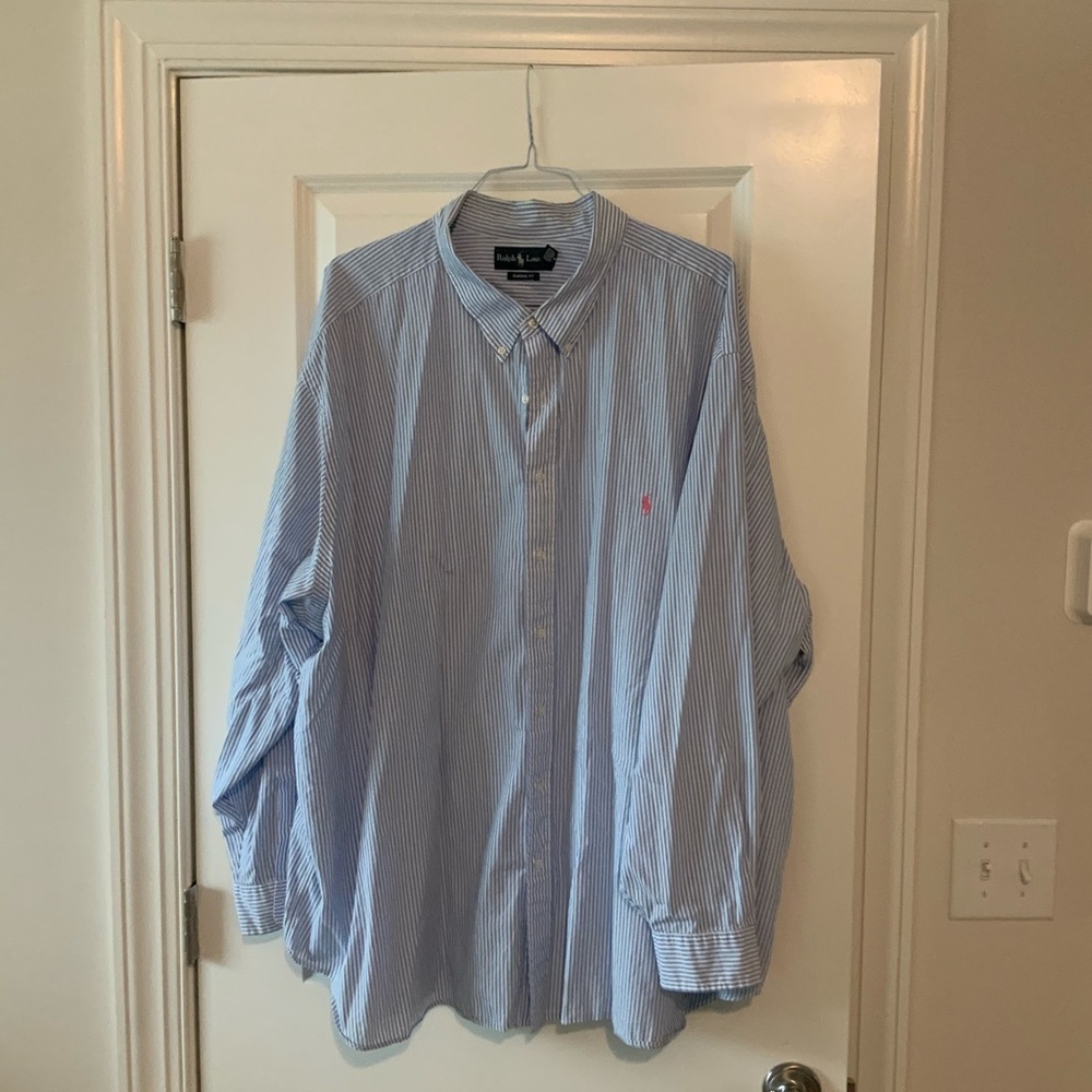 Blue and White striped shirt by Polo